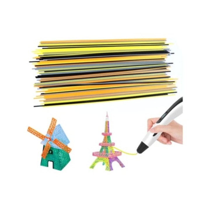 3D toll, 4 szín, 1.75mm, PLA utántöltő készlet