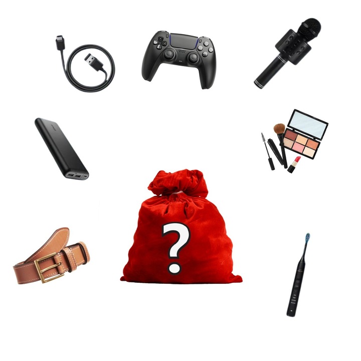 Set cadou surpriza Mistery crazy bag, 2-5 produse, ceas, termos, jucarii, multicolor, HAPPY JOKER®