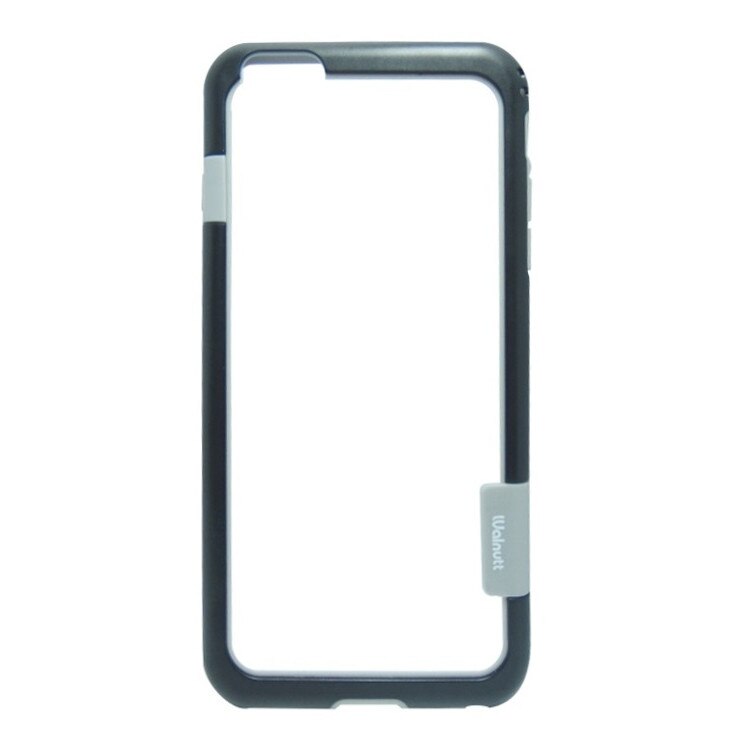 Husa bumper Walnutt plastic negru+gri pentru Apple iPhone 6 Plus, 6s Plus