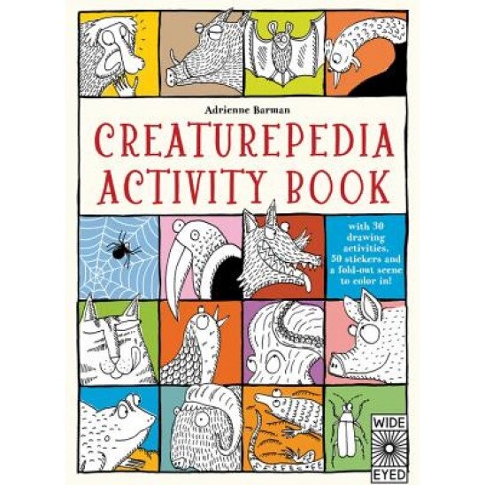 Creaturepedia Activity Book: With 30 Drawing Activities, 50 Stickers and a Fold-Out Scene to Color In!, Adrienne Barman (Illustrator)