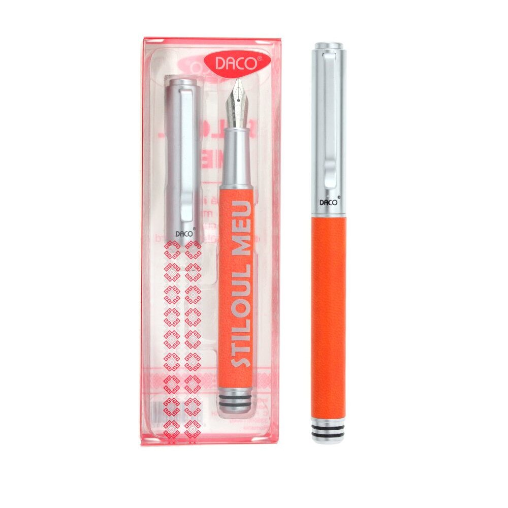Stilou DACO metalic portocaliu Stiloul meu