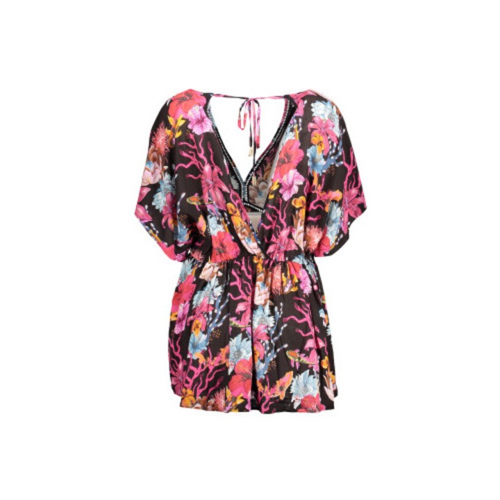 Rochie scurta dama Desigual® negru, marime XL, rochie scurta dama cu decolteu V feminin si maneci scurte, croiala moderna, placut, pentru birou/oras, decolteu V elegant, maneci scurte confortabile, stil casual premium, usor de asortat rapid, zi de zi