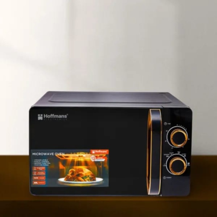 Cuptor Cu Microunde Hoffmans HM-765, Capacitate 20L, 700W, 5 Niveluri De Putere, Temporizator 30 Min, Control Mecanic