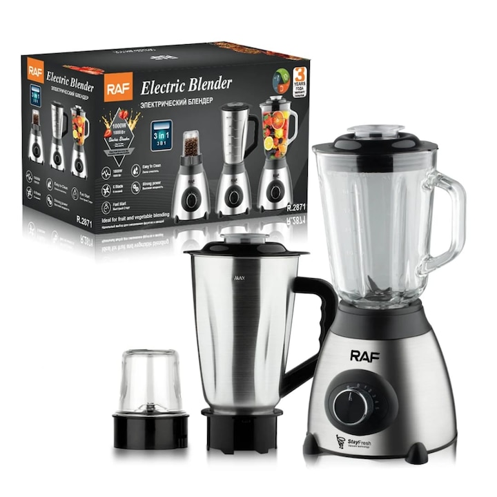 Blender cu acumulator, 2 x 3000 mAh, 400 ml, Kraft&Dele KD4173