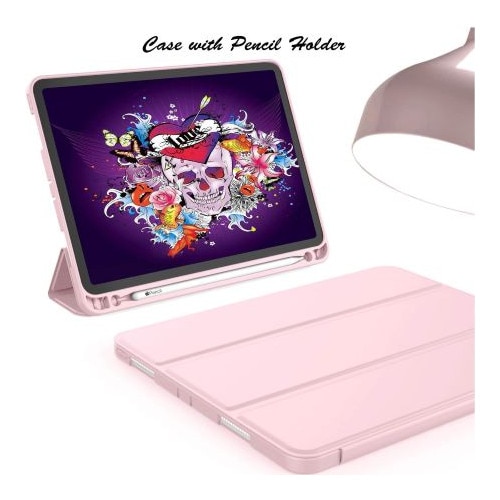 Husa Smart Cover compatibila cu Ipad Air 11 2025/2026, M3/M4, inchidere magnetica, Rebound Pencil, Roz Pal, TELGORBCS