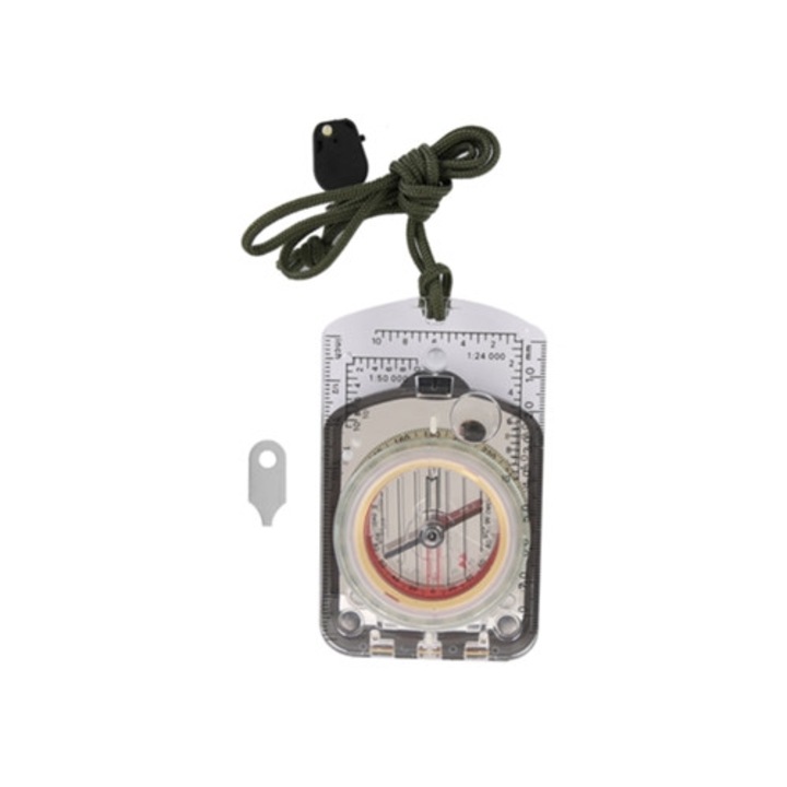 Многофункционален компас Vylara с мащабна линийка и лупа, за къмпинг и туризъм