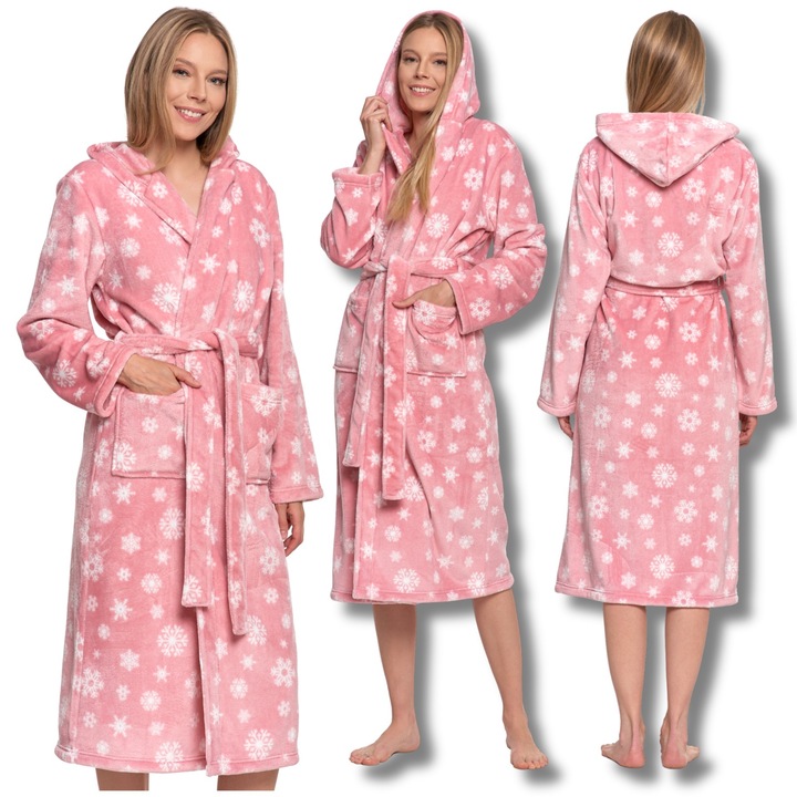 Халат за баня, Moraj, унисекс модел, подплатен, с качулка, L