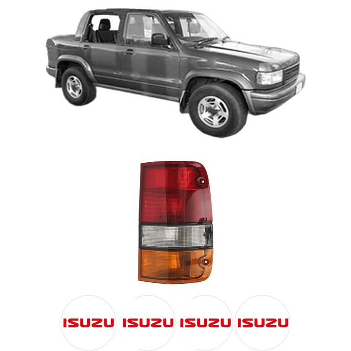 Lampa Stop Spate Stanga ISUZU TROOPER II Open Off-Road Vehicle (UB) din 1991-1998, Auto, DEPO, 4x Stickere auto cu ISUZU