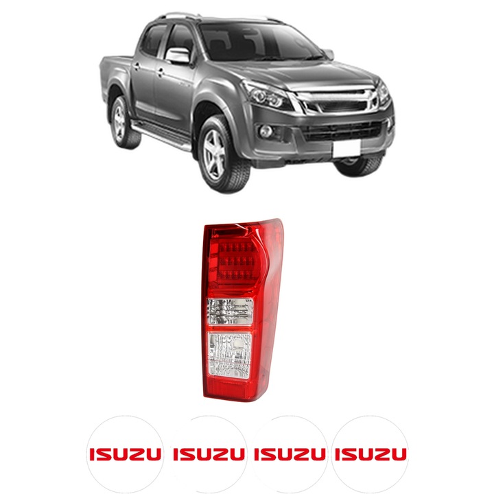 Lampa Stop Spate Dreapta ISUZU D-MAX II (TFR, TFS) din 2012-2022, Auto, DEPO, 4x Stickere auto cu ISUZU