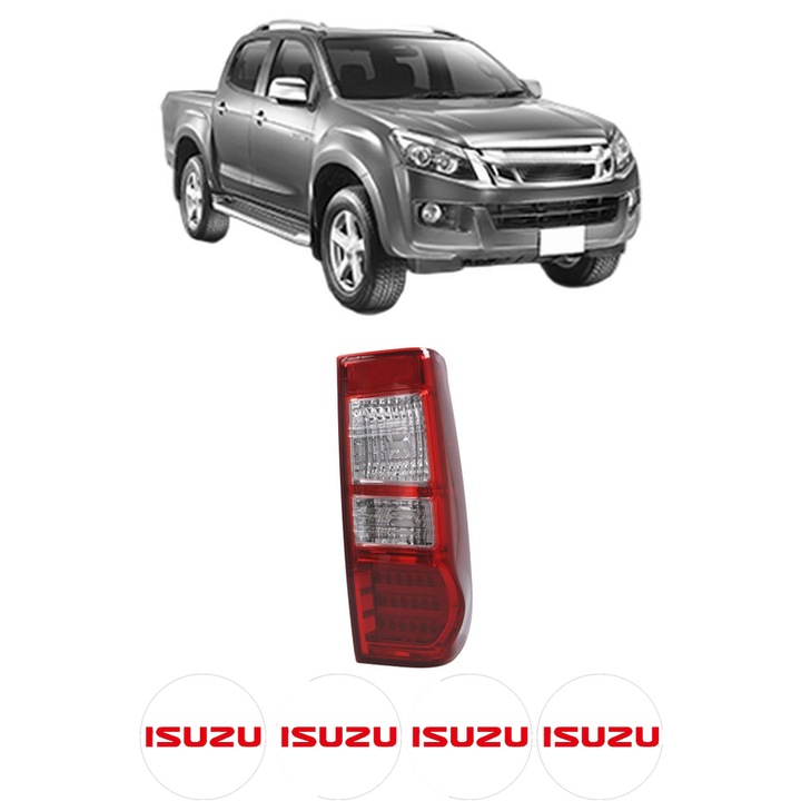 Lampa Stop Spate Stanga ISUZU D-MAX II (TFR, TFS) din 2012-2022, Auto, DEPO, 4x Stickere auto cu ISUZU