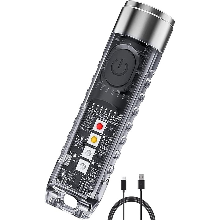 Акумулаторен мини USB фенер, 400 лумена, 5 режима на светене, IP65, компактни размери