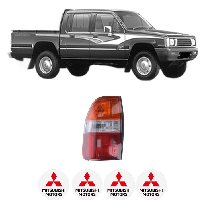 Lampa Stop Spate Stanga MITSUBISHI L200 (K3_T, K2_T, K1_T, K0_T) din 1986-1996, Auto, DEPO, 4x Stickere auto cu MITSUBISHI