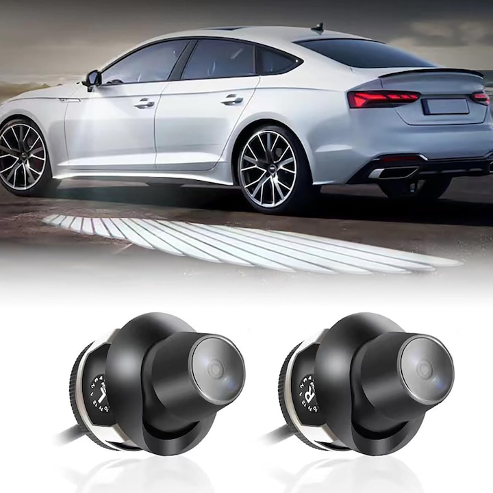 Set 2 Lampi Portiere Auto, Angel Wings, Ornament auto, Modele universale, Lampi Usi Auto Cu Logo Proiectie Tip Holograma, Instalare Plug & Play, Lumina Clara Si Vizibila, Design Premium, Rezistente la apa, Lumina alb pur 6000k, YQLAFT, Negru