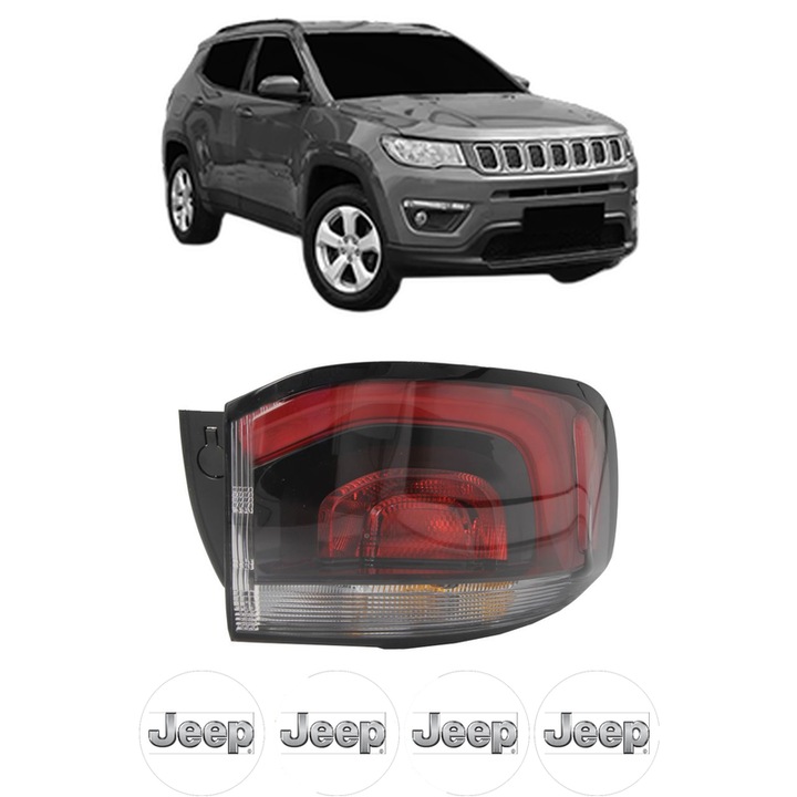 Lampa Stop Spate Dreapta JEEP COMPASS (MP, M6, MV, M7) din 2016-2021, Auto, DEPO, 4x Stickere auto cu JEEP