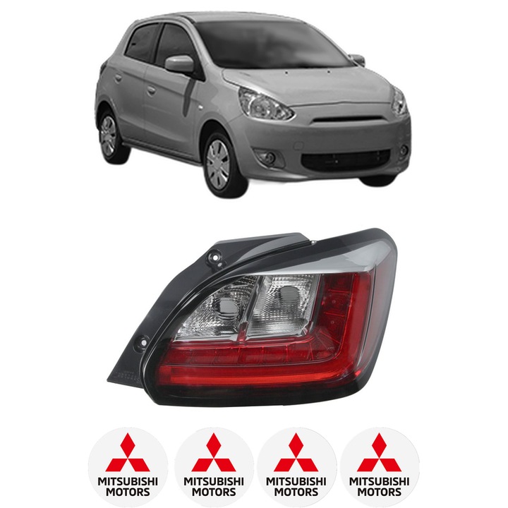 Lampa Stop Spate Dreapta MITSUBISHI MIRAGE / SPACE STAR VI Hatchback (A0_A) din 2012-2020, Auto, DEPO, 4x Stickere auto cu MITSUBISHI
