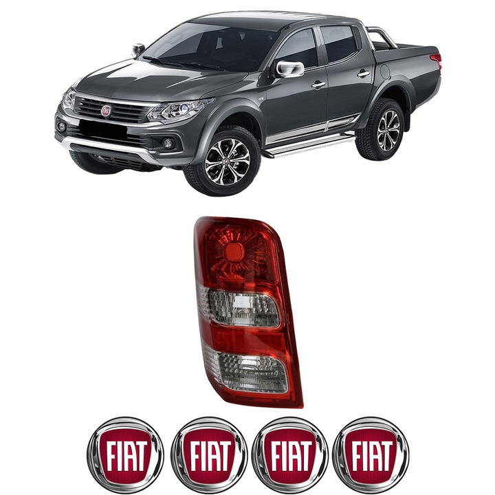 Lampa Stop Spate Stanga FIAT FULLBACK Pickup (502_, 503_) din 2016, Auto, DEPO, 4x Stickere auto cu FIAT