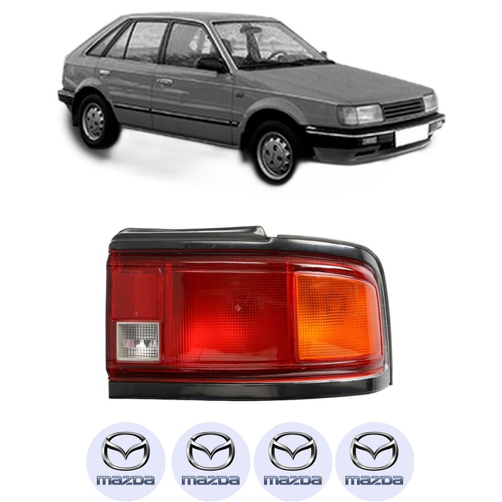 Lampa Stop Spate Dreapta MAZDA 323 III Hatchback (BF) din 1985-1993, Auto, DEPO, 4x Stickere auto cu MAZDA