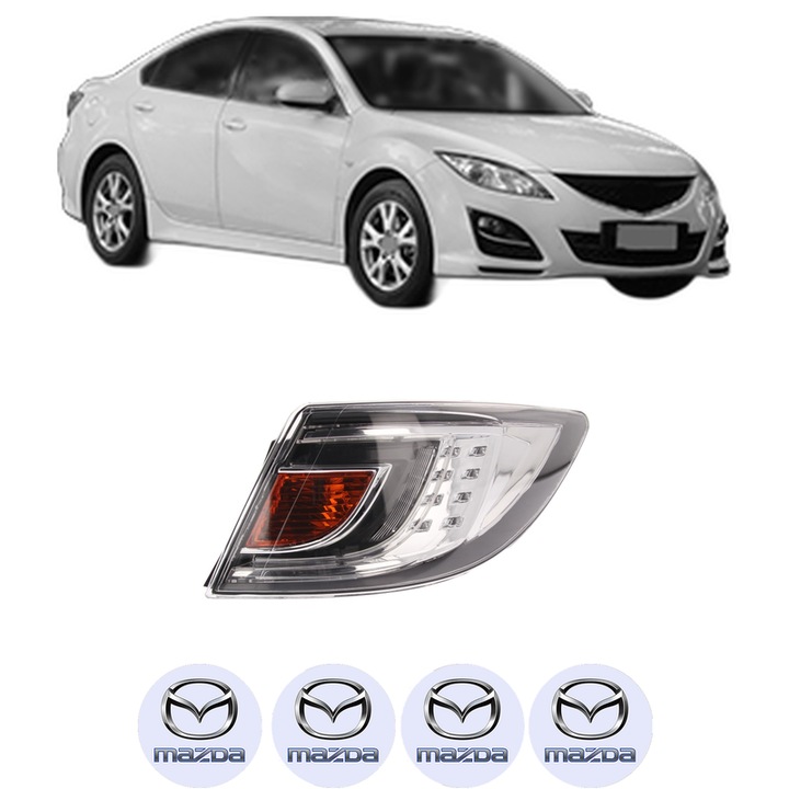 Lampa Stop Spate Dreapta MAZDA 6 Hatchback (GH) din 2007-2013, Auto, DEPO, 4x Stickere auto cu MAZDA
