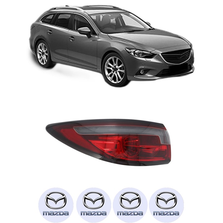 Lampa Stop Spate Stanga MAZDA 6 Estate (GJ, GL) din 2012-2020, Auto, DEPO, 4x Stickere auto cu MAZDA