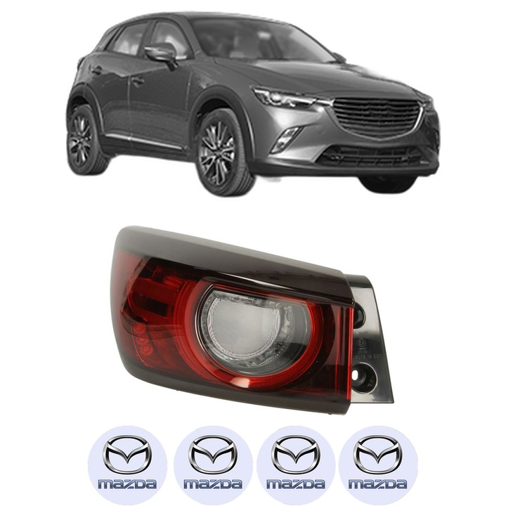 Lampa Stop Spate Stanga MAZDA CX-3 (DK) din 2015-2018, Auto, DEPO, 4x Stickere auto cu MAZDA