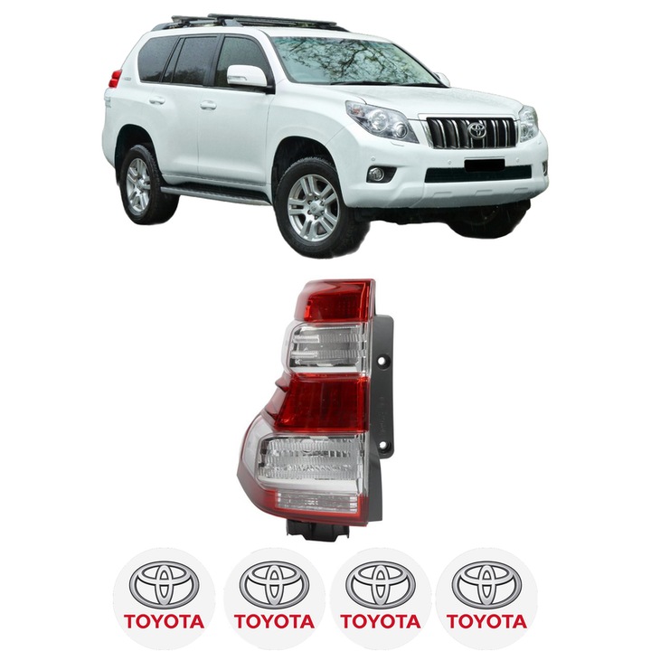 Lampa Stop Spate Stanga TOYOTA LAND CRUISER PRADO (_J15_) din 2009-2020, Auto, DEPO, 4x Stickere auto cu TOYOTA