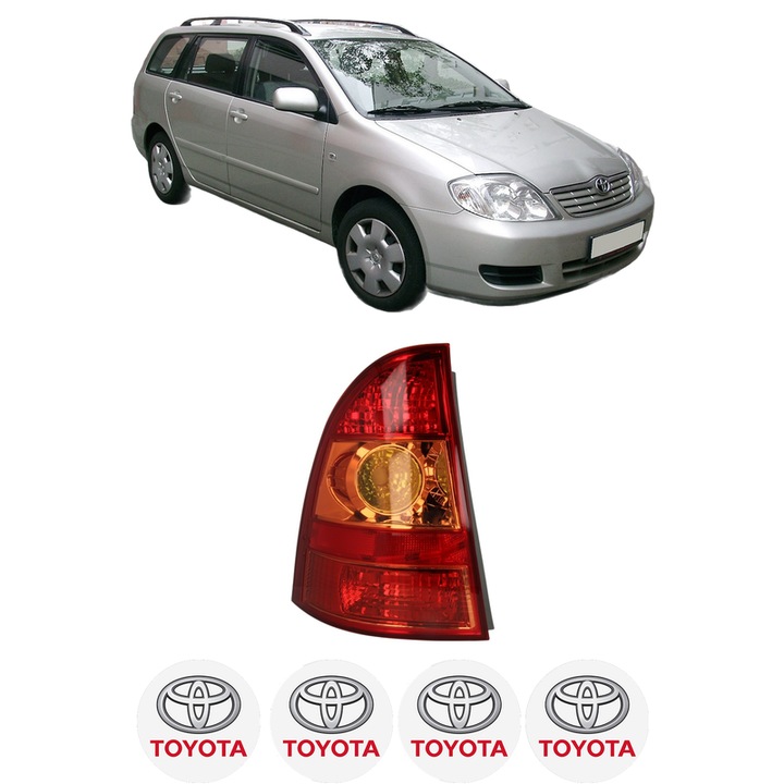 Lampa Stop Spate Stanga TOYOTA COROLLA Estate (_E12_) din 2002-2007, Auto, DEPO, 4x Stickere auto cu TOYOTA
