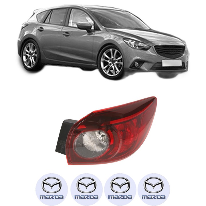Lampa Stop Spate Dreapta MAZDA 3 (BM, BN) din 2013-2019, Auto, DEPO, 4x Stickere auto cu MAZDA