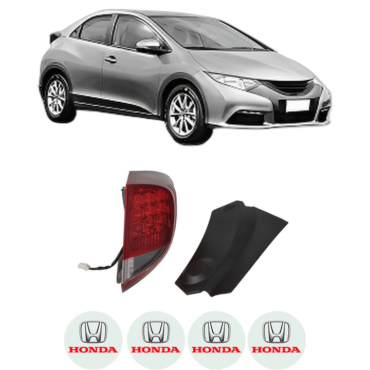 Lampa Stop Spate Dreapta HONDA CIVIC IX (FK) din 2012-2016, Auto, DEPO, 4x Stickere auto cu HONDA
