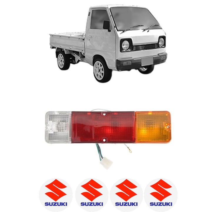 Lampa Stop Spate Stanga SUZUKI CARRY Platform/Chassis (0S) din 1980-1985, Auto, DEPO, 4x Stickere auto cu SUZUKI