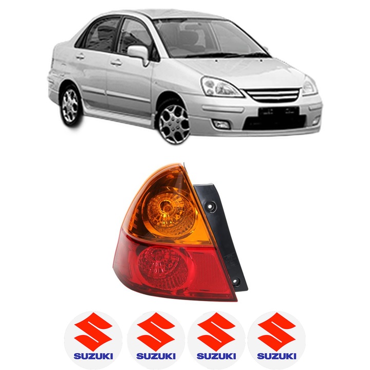 Lampa Stop Spate Stanga SUZUKI LIANA (ER, RH_) din 2002-2007, Auto, DEPO, 4x Stickere auto cu SUZUKI