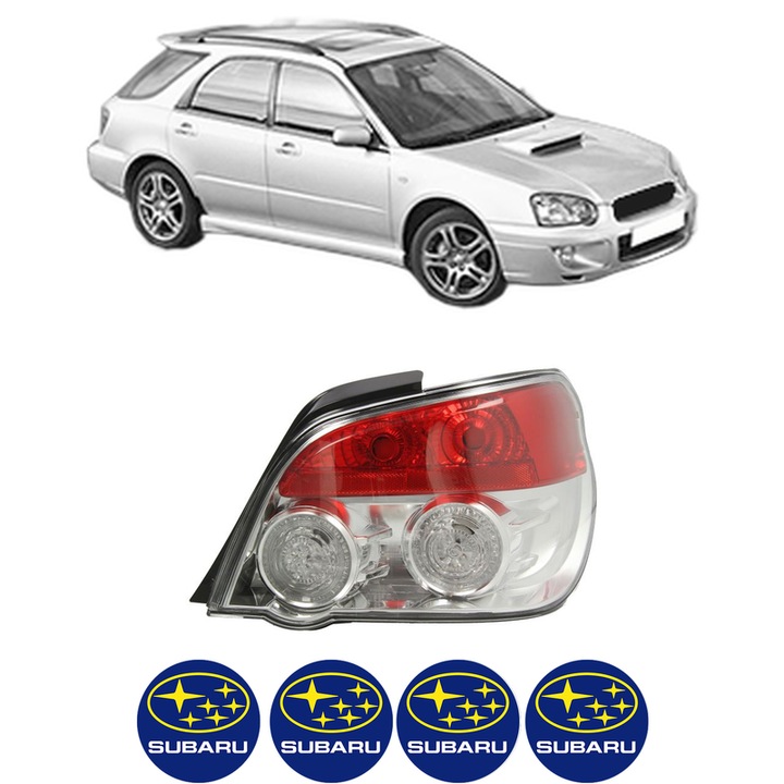 Lampa Stop Spate Dreapta SUBARU IMPREZA Estate (GG) din 2000-2008, Auto, DEPO, 4x Stickere auto cu SUBARU