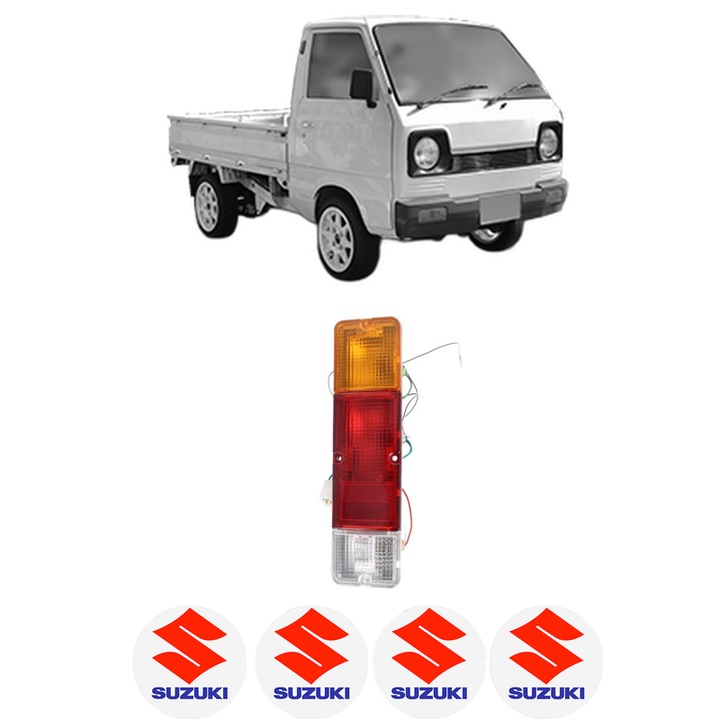 Lampa Stop Spate Dreapta SUZUKI CARRY Platform/Chassis (0S) din 1980-1985, Auto, DEPO, 4x Stickere auto cu SUZUKI