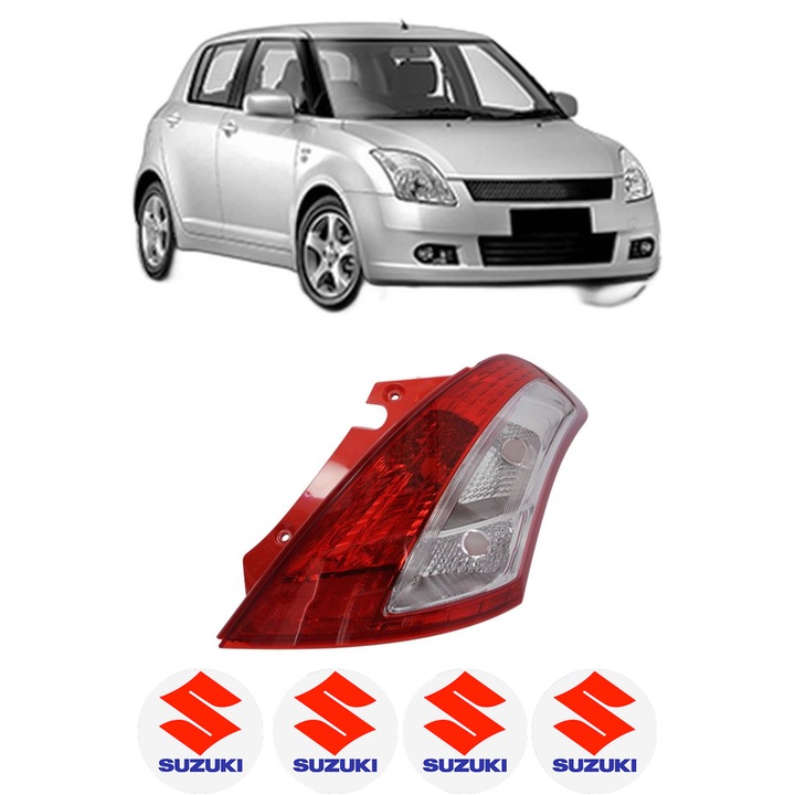Lampa Stop Spate Dreapta SUZUKI SWIFT III (MZ, EZ) din 2005-2015, Auto, DEPO, 4x Stickere auto cu SUZUKI