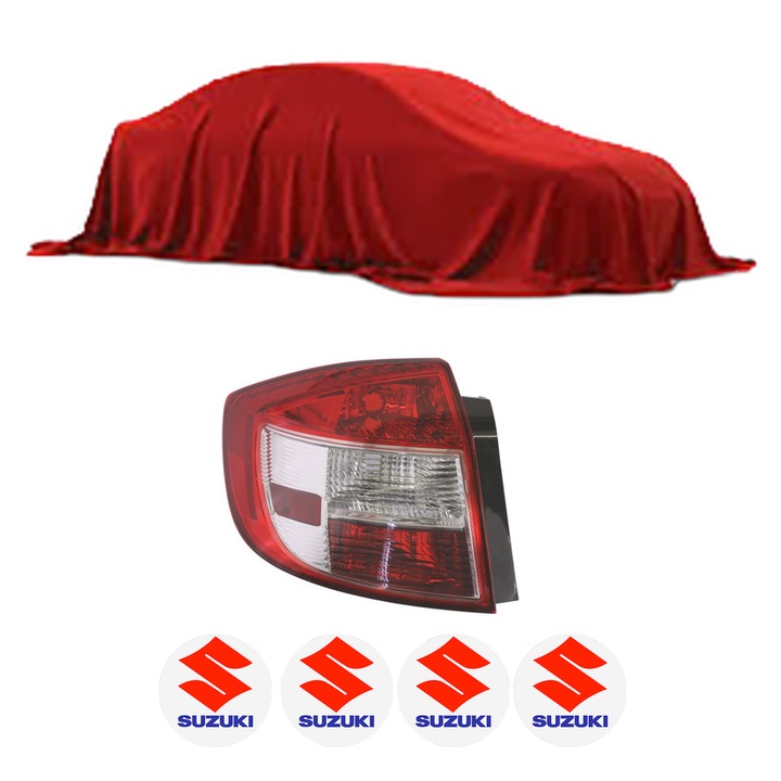 Lampa Stop Spate Stanga SUZUKI SX4 Saloon (GY, RW) din 2007, Auto, DEPO, 4x Stickere auto cu SUZUKI