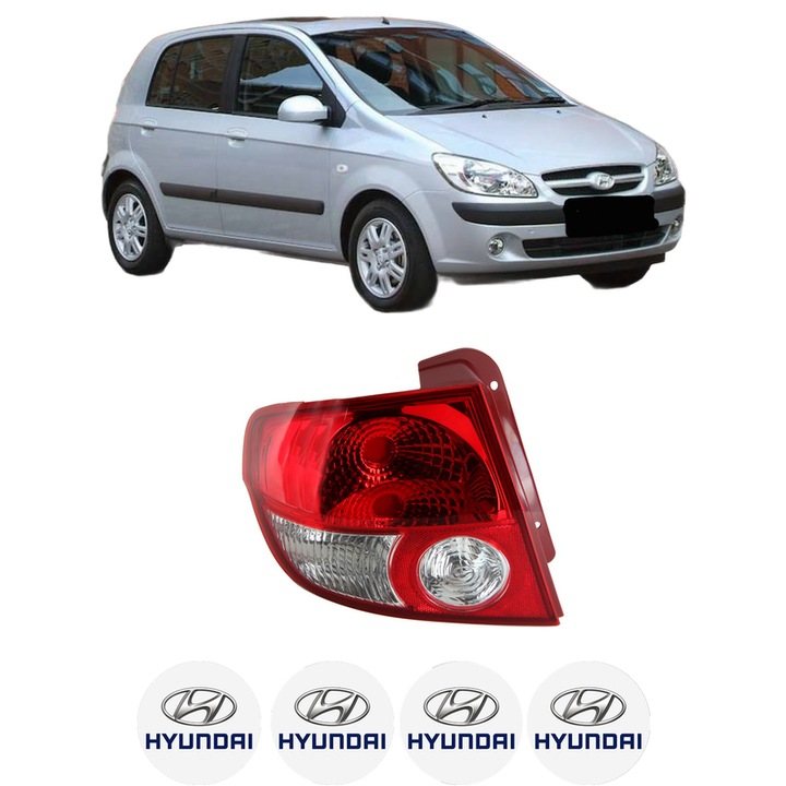 Lampa Stop Spate Stanga HYUNDAI GETZ (TB) din 2002-2010, Auto, DEPO, 4x Stickere auto cu HYUNDAI