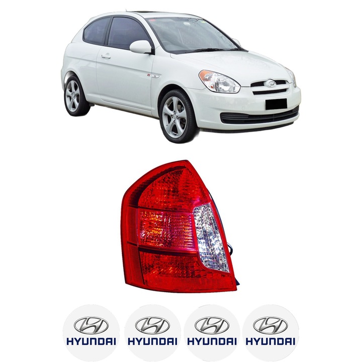 Lampa Stop Spate Stanga HYUNDAI ACCENT III (MC) din 2005-2010, Auto, DEPO, 4x Stickere auto cu HYUNDAI