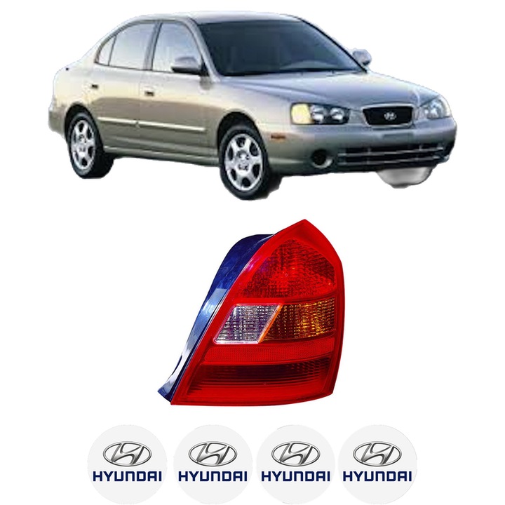 Lampa Stop Spate Dreapta HYUNDAI ELANTRA III Saloon (XD) din 2000-2006, Auto, DEPO, 4x Stickere auto cu HYUNDAI