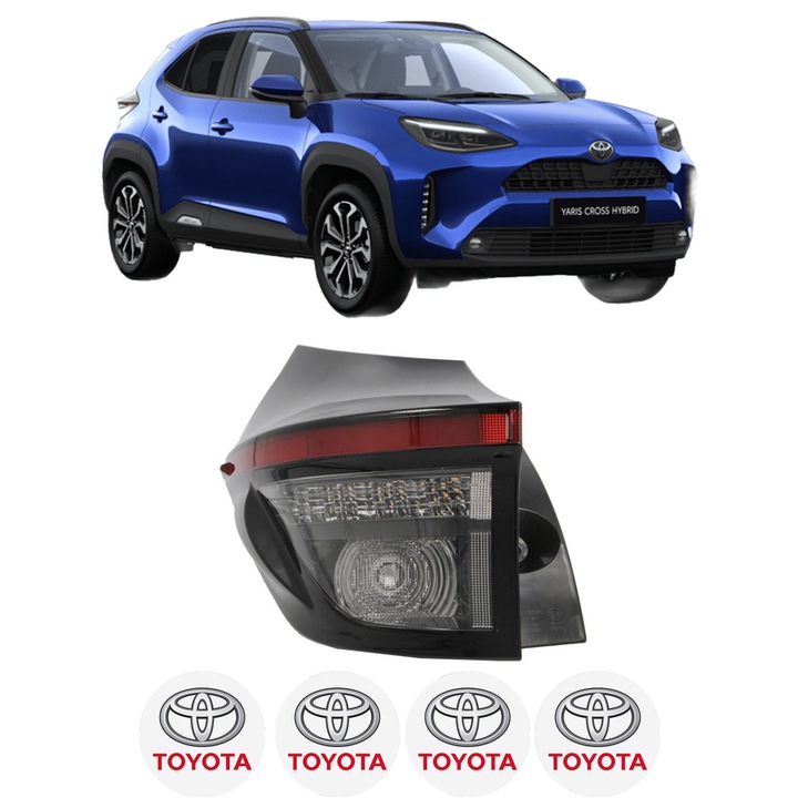 Lampa Stop Spate Stanga TOYOTA YARIS CROSS (MXP_) din 2020-2024, Auto, DEPO, 4x Stickere auto cu TOYOTA