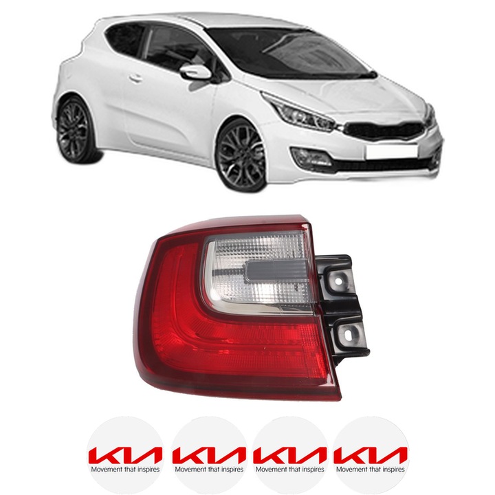 Lampa Stop Spate Stanga KIA PRO CEE'D (JD) din 2013-2018, Auto, DEPO, 4x Stickere auto cu KIA