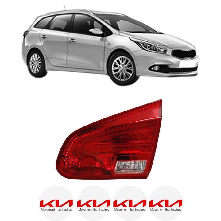 Lampa Stop Spate Dreapta KIA CEE'D Sportswagon (JD) din 2012-2018, Auto, DEPO, 4x Stickere auto cu KIA