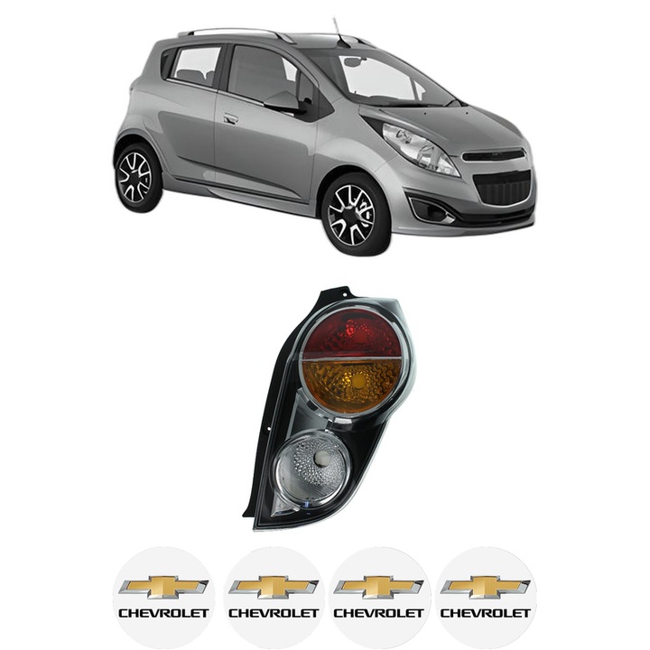 Lampa Stop Spate Dreapta CHEVROLET SPARK (M300) din 2009-2012, Auto, DEPO, 4x Stickere auto cu CHEVROLET