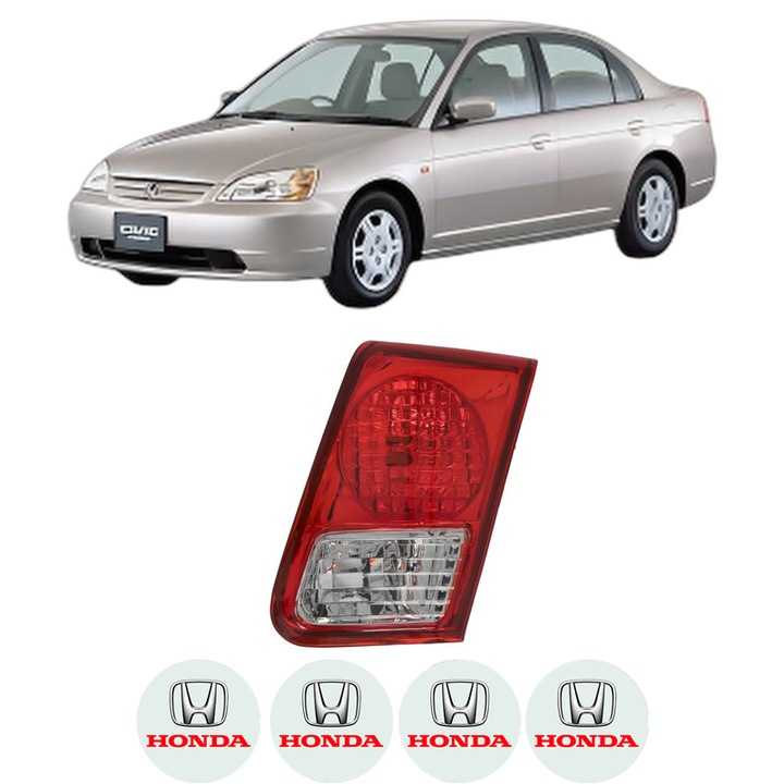 Lampa Stop Spate Dreapta HONDA CIVIC VII Saloon (ES, ET) din 2000-2005, Auto, DEPO, 4x Stickere auto cu HONDA
