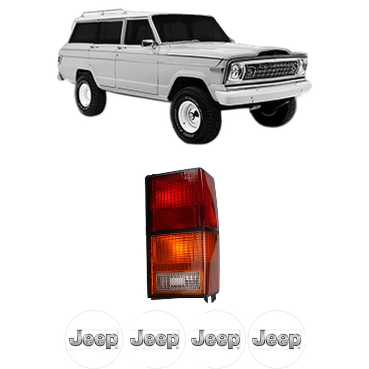 Lampa Stop Spate Dreapta JEEP GRAND WAGONEER Closed Off-Road Vehicle (XJ) din 1983-1986, Auto, DEPO, 4x Stickere auto cu JEEP