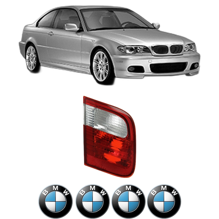 Lampa Stop Spate Stanga BMW Seria 3 Coupe (E46) din 1998-2006, Auto, DEPO, 4x Stickere auto cu BMW
