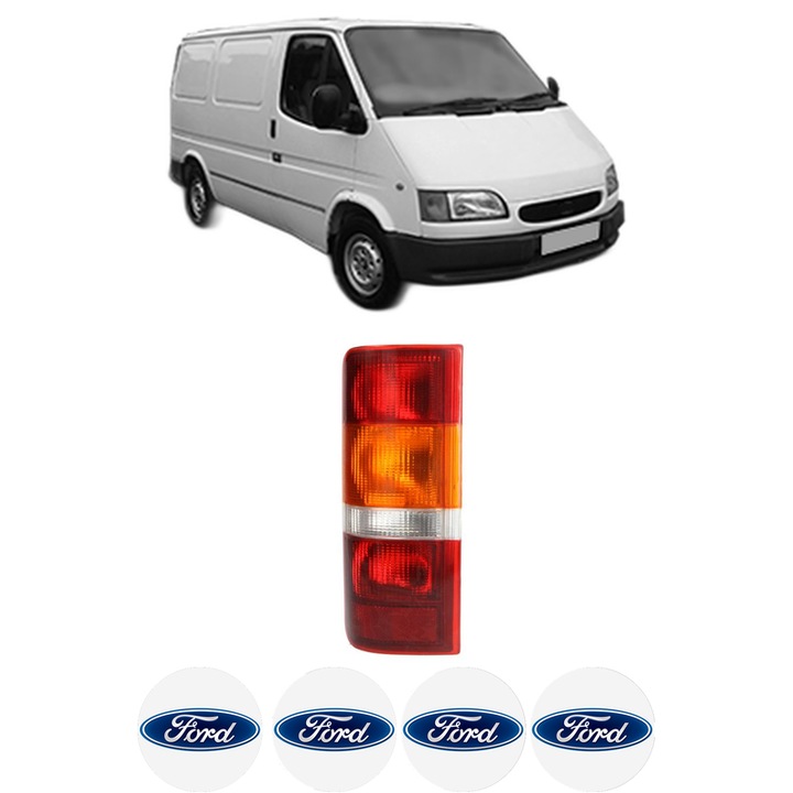 Lampa Stop Spate Stanga FORD TRANSIT Van (E_ _) din 1991-2000, Auto, DEPO, 4x Stickere auto cu FORD