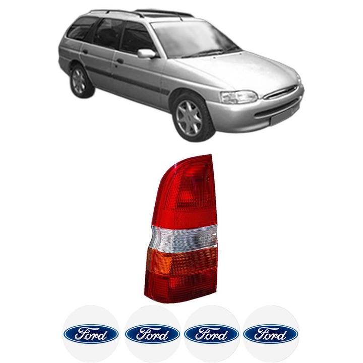 Lampa Stop Spate Stanga FORD ESCORT VI Turnier (GAL, ANL) din 1995-1999, Auto, DEPO, 4x Stickere auto cu FORD