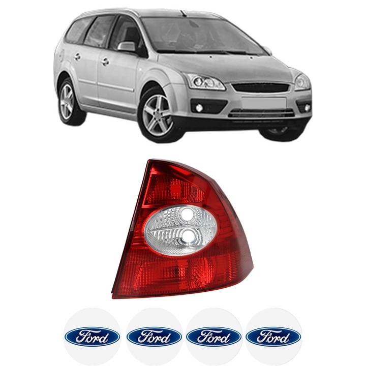 Lampa Stop Spate Dreapta FORD FOCUS II Turnier (DA_, FFS, DS) din 2004-2012, Auto, DEPO, 4x Stickere auto cu FORD