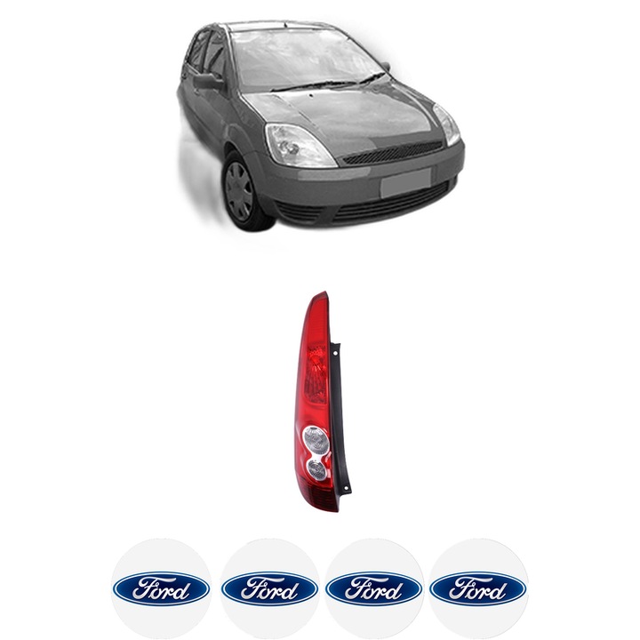 Lampa Stop Spate Stanga FORD FIESTA V (JH_, JD_) din 2001-2008, Auto, DEPO, 4x Stickere auto cu FORD