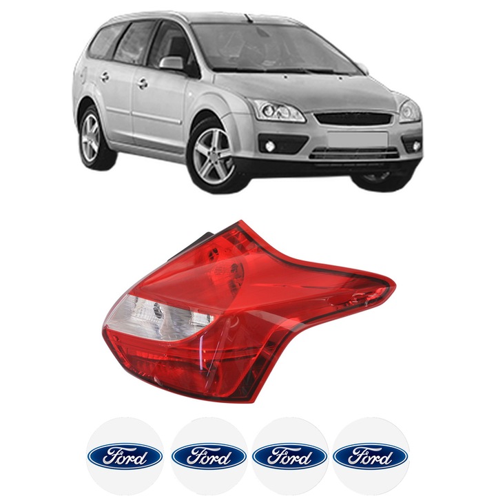 Lampa Stop Spate Dreapta FORD FOCUS II Turnier (DA_, FFS, DS) din 2004-2012, Auto, DEPO, 4x Stickere auto cu FORD