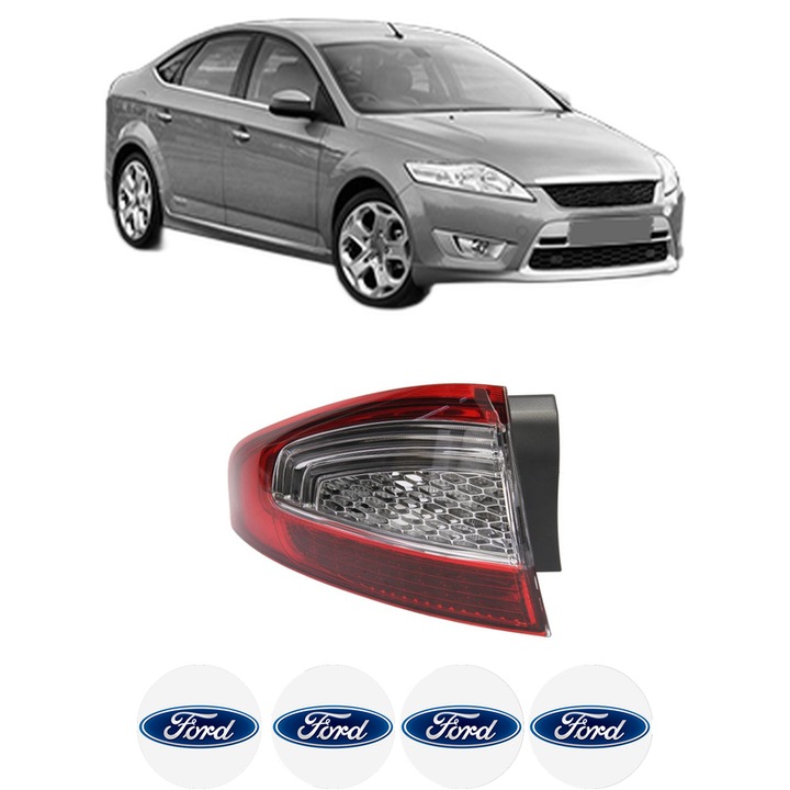 Lampa Stop Spate Stanga FORD MONDEO IV Saloon (BA7) din 2007-2015, Auto, DEPO, 4x Stickere auto cu FORD
